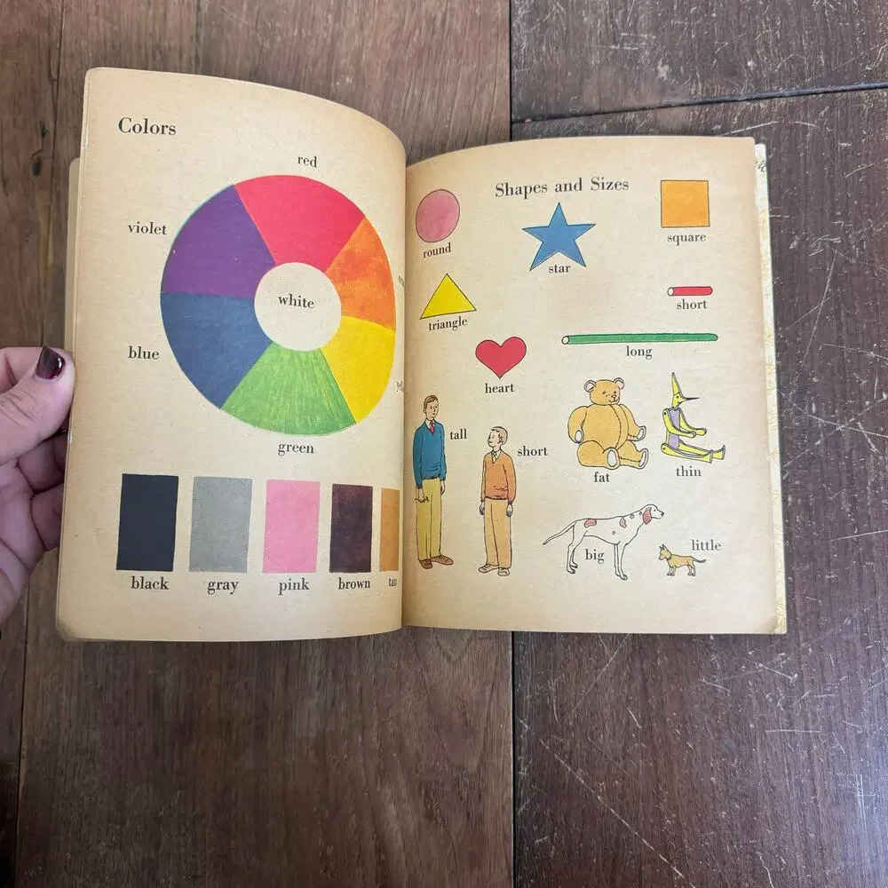 1950s Simon & Schuster Little Golden Activity Book Words Vintage Children's Book
